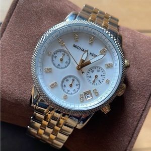 NEW - Michael Kors Ritz Chronograph Two Tone Steel Watch